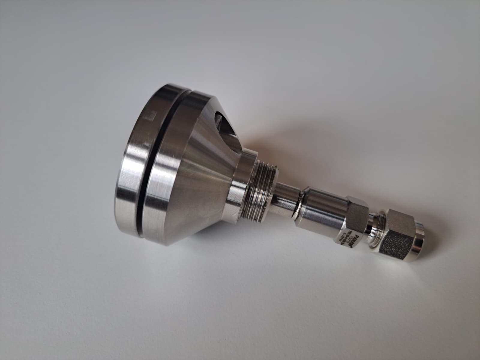 HyBurner 2 kW, end view of the fitting